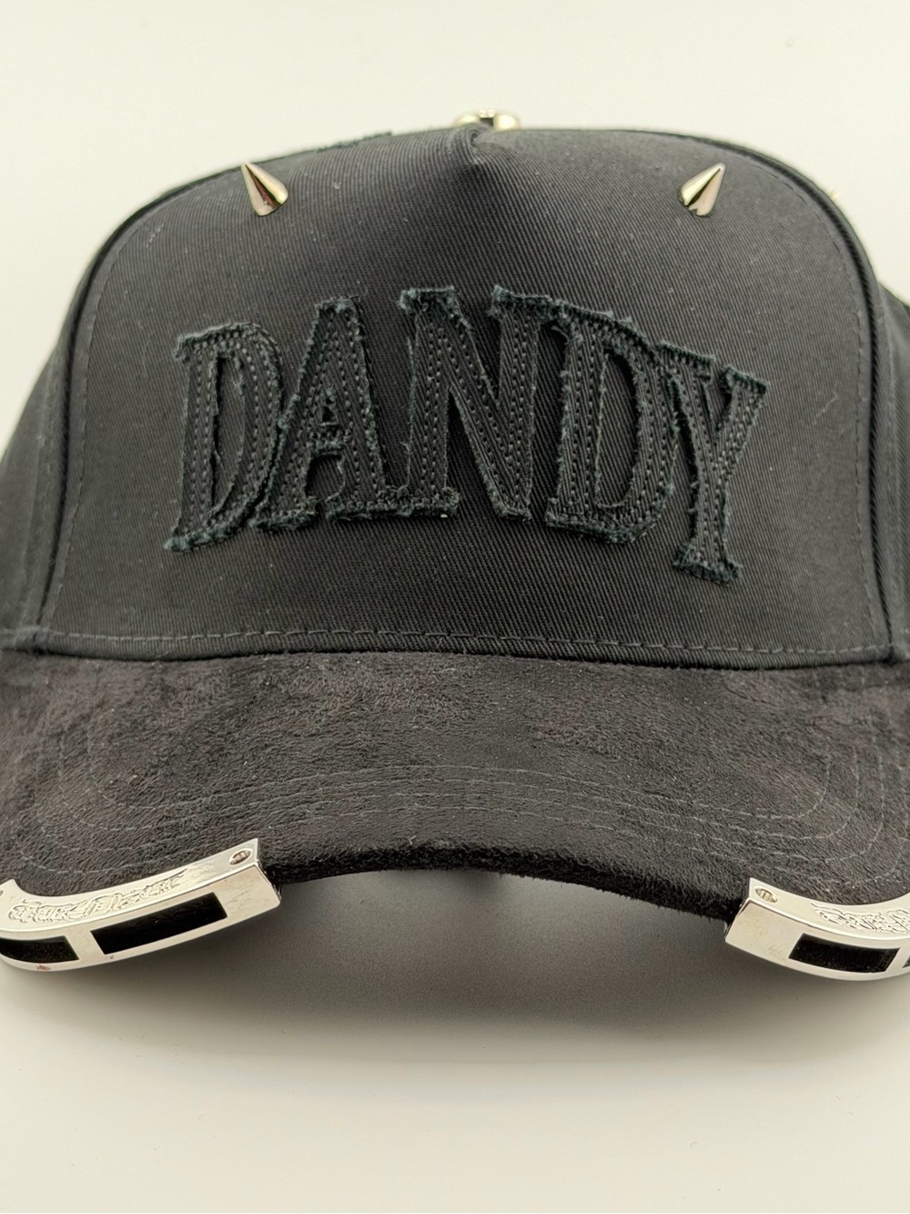 Black "DANDY" Studded Baseball Cap